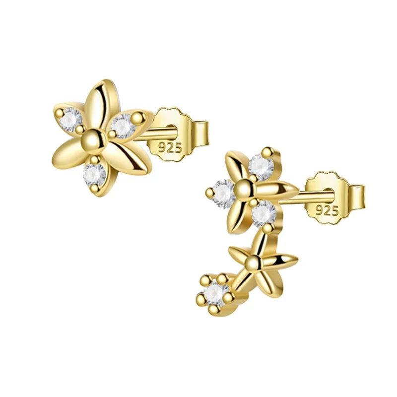 Aretes Asimétricos Flores
