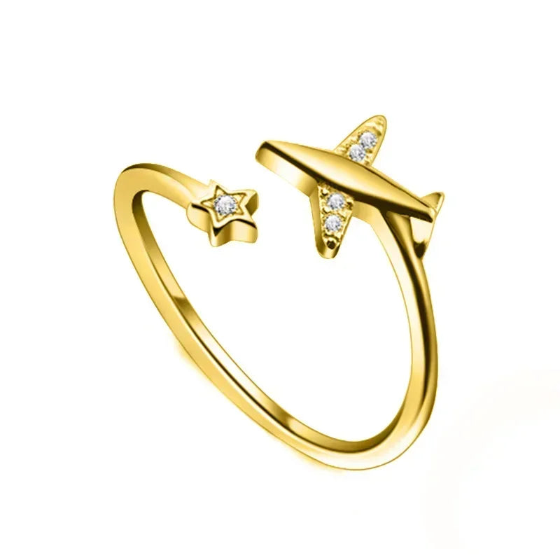 Anillo Abierto con Zirconias
