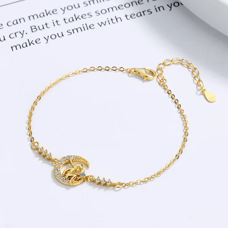 Pulsera Luna y Estrella Brillante