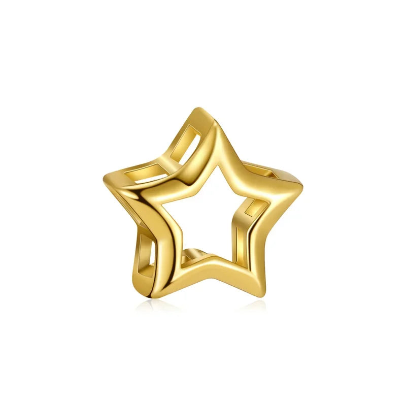 Dije Estrella para Pulsera o Collar en Cuatro Tonos
