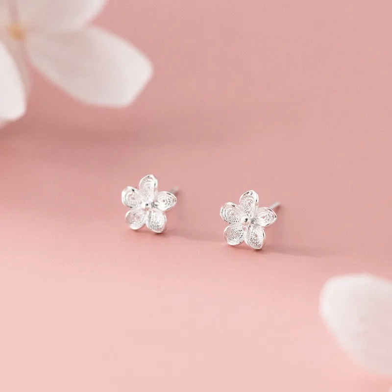 Aretes Flor Tejida Calada