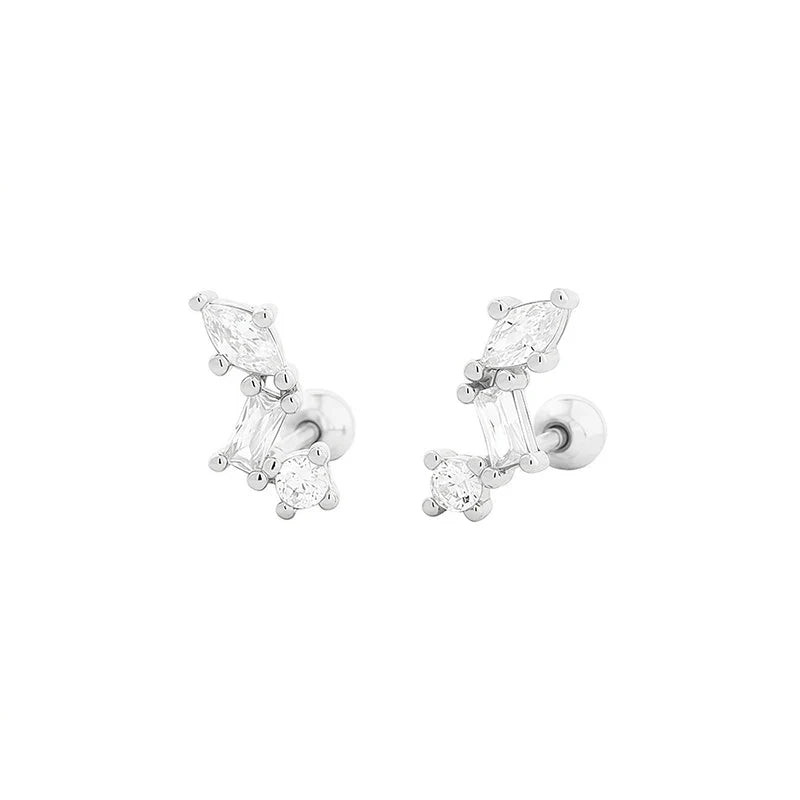 Aretes Irregulares con Zirconias