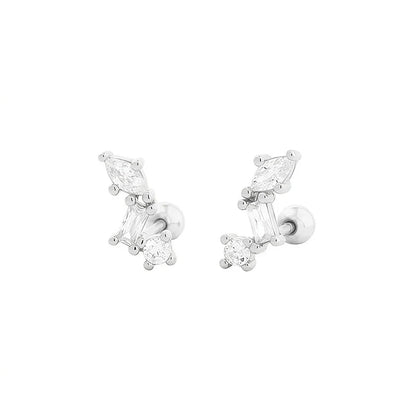 Aretes Irregulares con Zirconias
