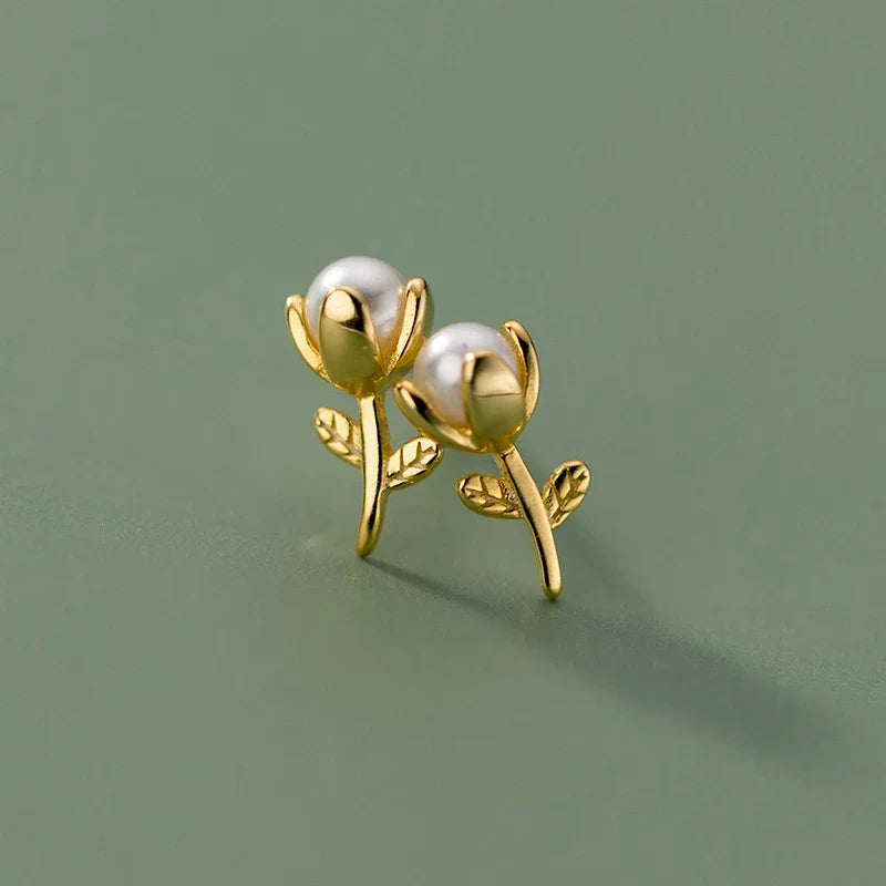 Aretes Flor de Perlas