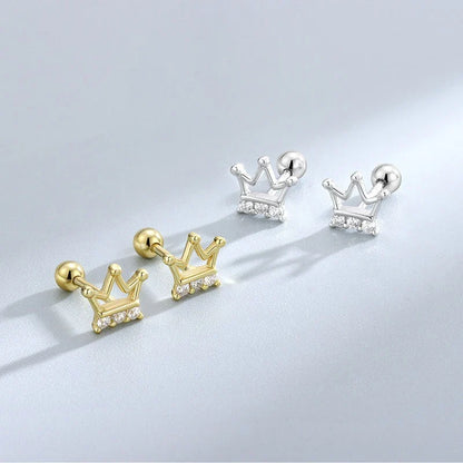 Aretes Corona Calada con Zirconias