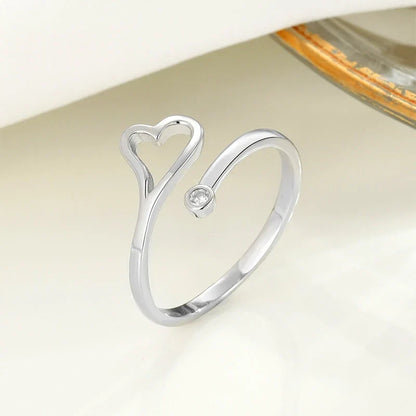 Anillo Corazón Calado Sencillo