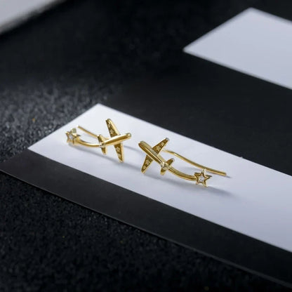 Aretes Estrella Lisa de Gancho