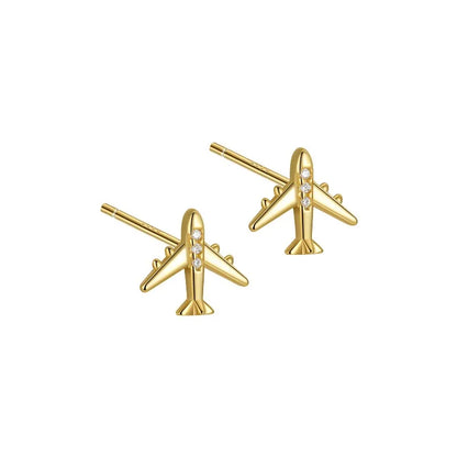 Aretes Avión con Zirconias