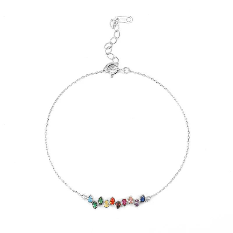 Pulsera Gotas con Zirconias de Colores