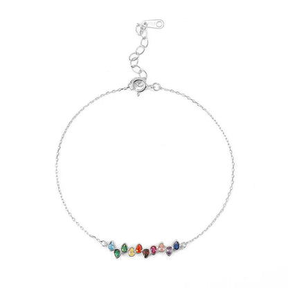 Pulsera Gotas con Zirconias de Colores