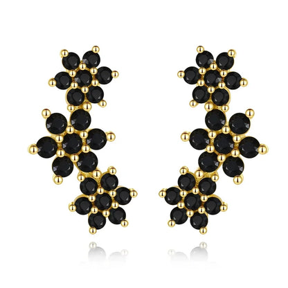 Aretes con Zirconia Negra o Blanca