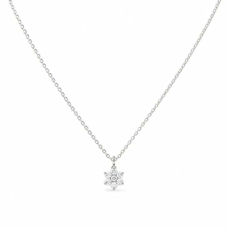 Collar Flor con Zirconias