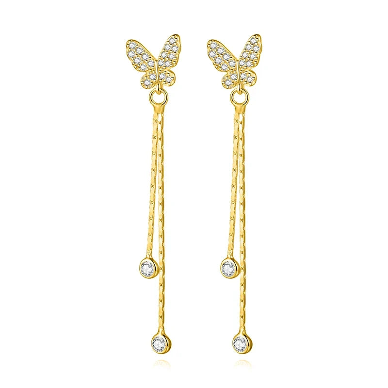Aretes Mariposa Colgante