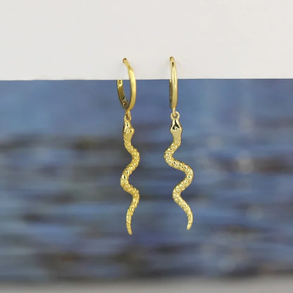 Arracadas con Serpiente Colgante