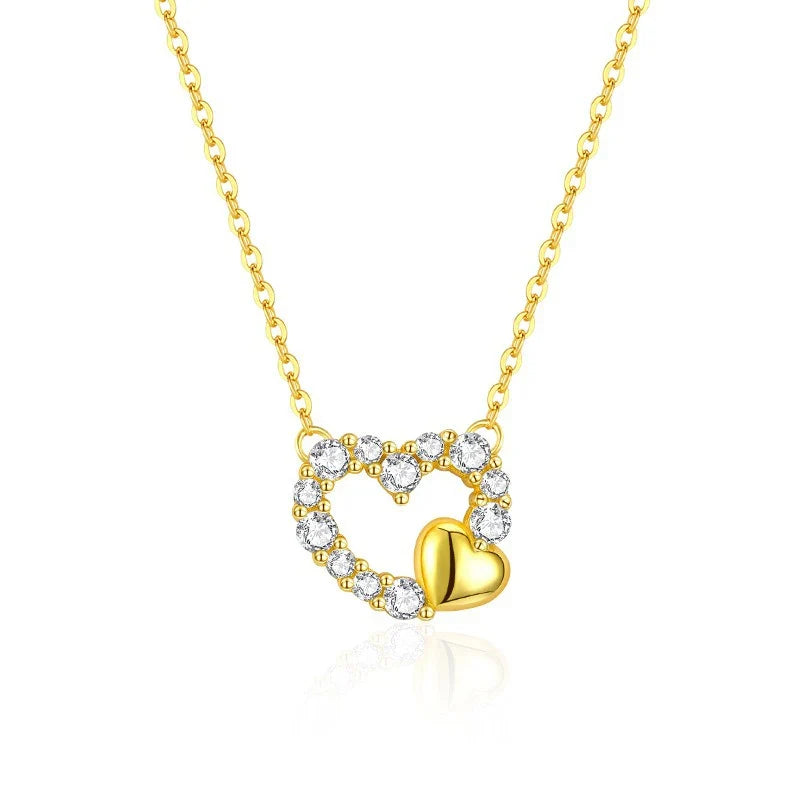 Juego Corazón Calado con Zirconias