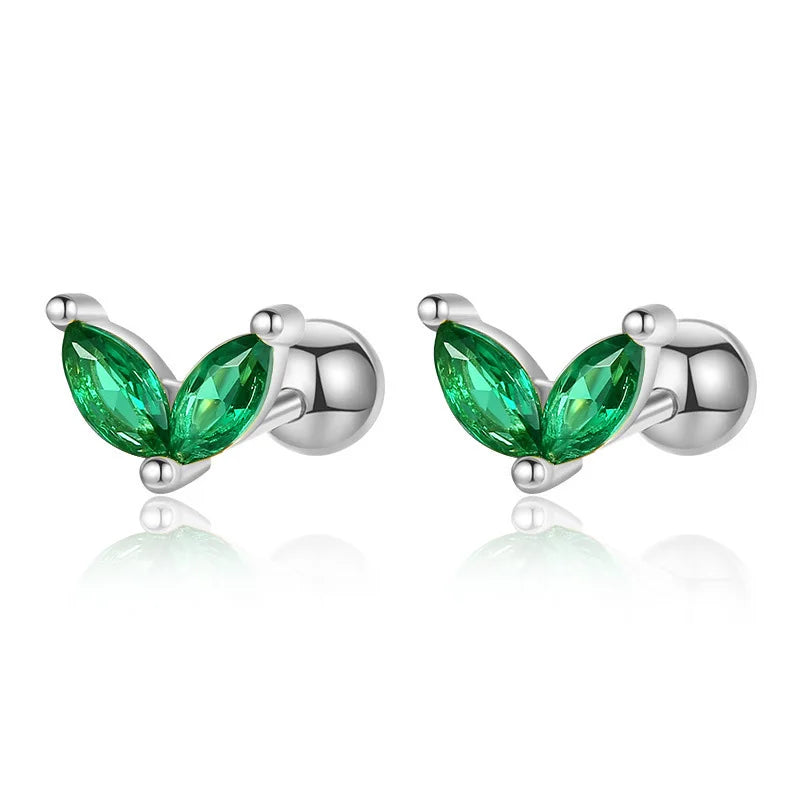 Aretes Hoja Brillante