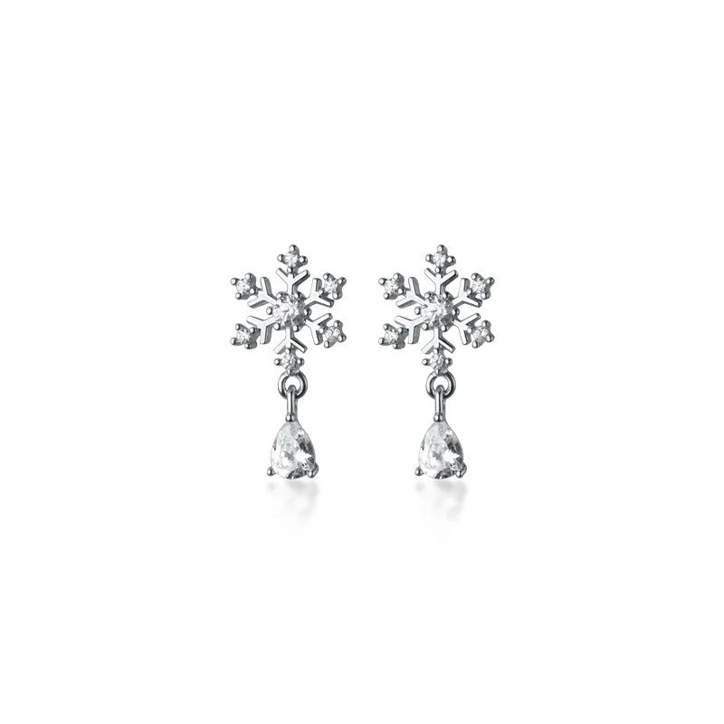 Aretes Nieve Navideña