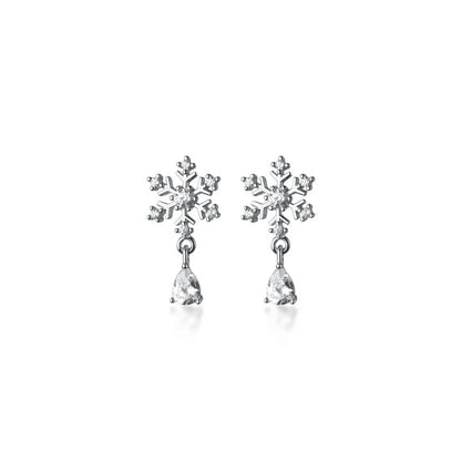 Aretes Nieve Navideña