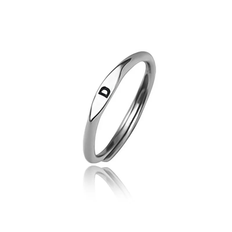 Anillo Letra Inicial Brillante