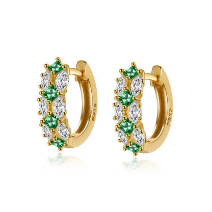 Arracadas con Zirconia Verde
