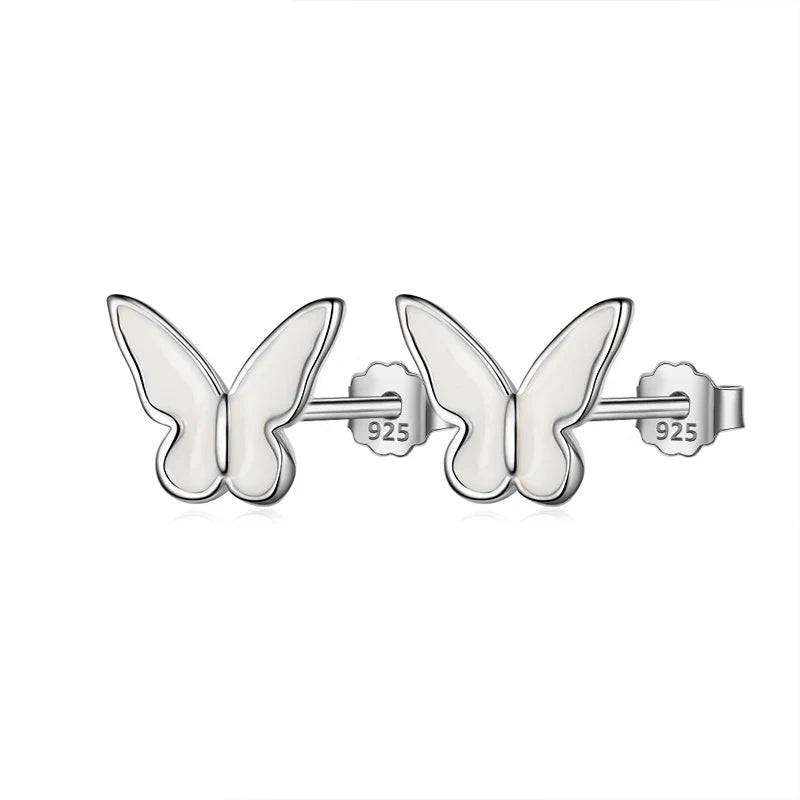 Aretes Mariposa Blanca