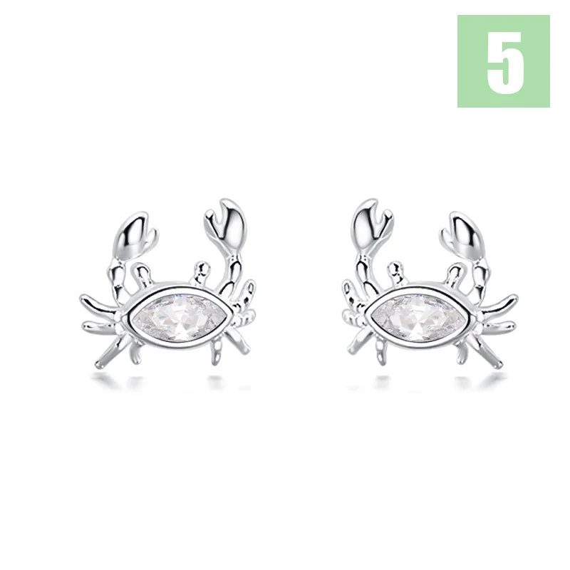 Aretes Cangrejo en Cuatro Estilos