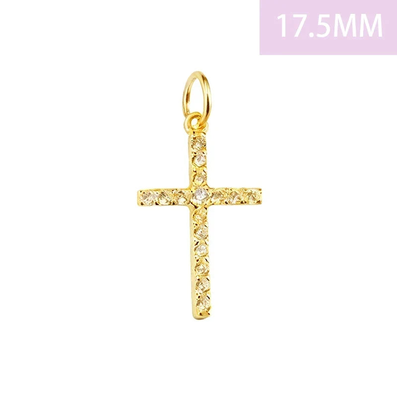 Dije Cruz con Zirconias en Dos Tamaños