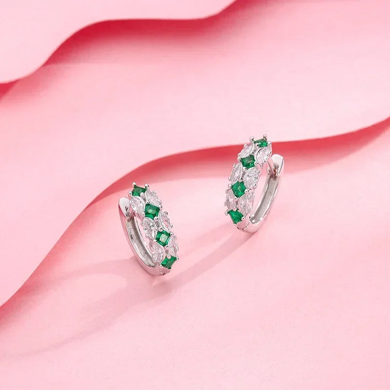 Arracadas con Zirconia Verde