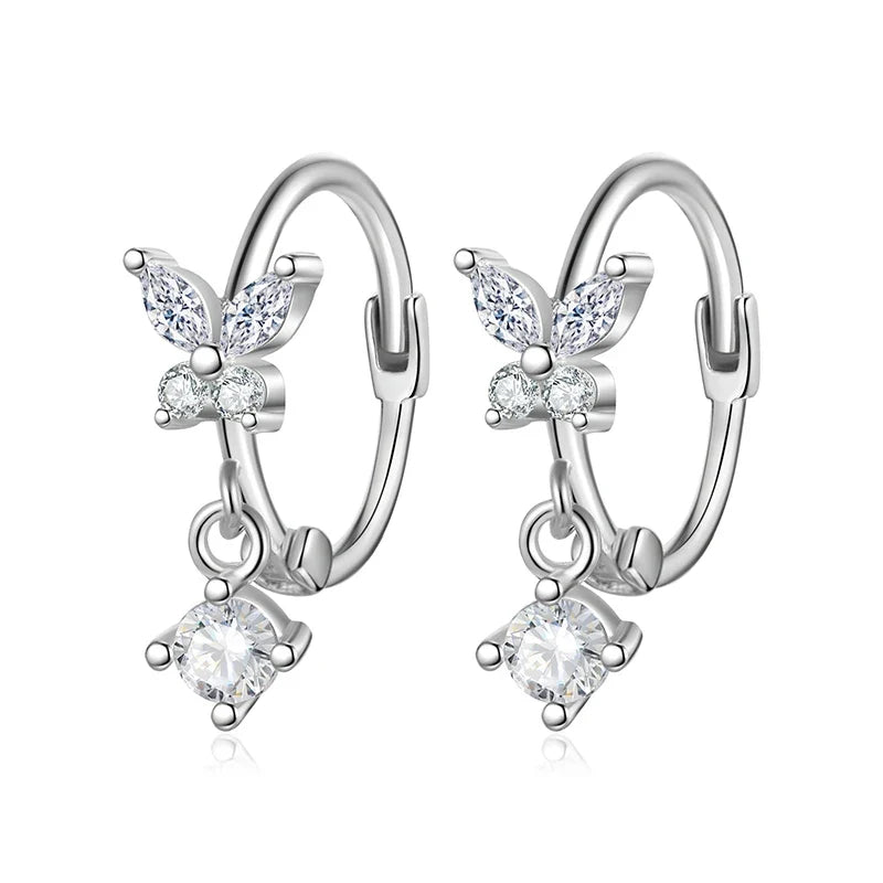 Arracadas Mariposa con Zirconias