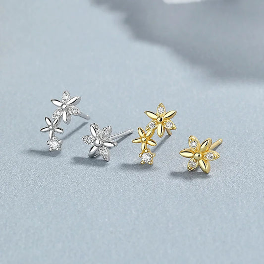 Aretes Asimétricos Flores