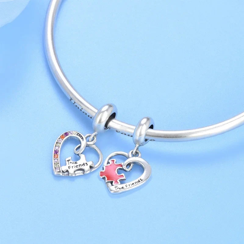 Dije Corazón Romántico Rojo o Plateado
