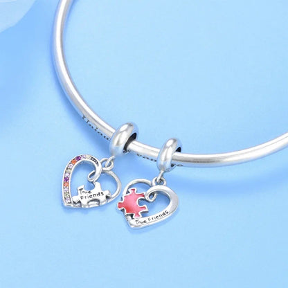Dije Corazón Romántico Rojo o Plateado