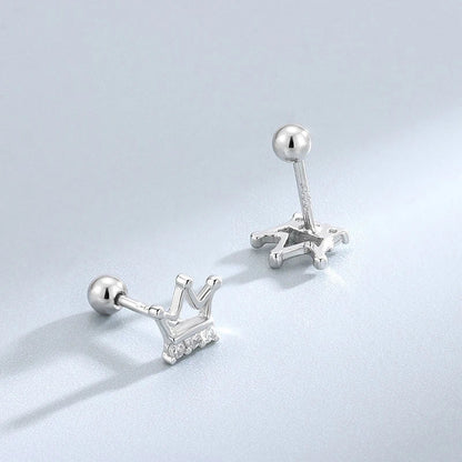 Aretes Corona Calada con Zirconias