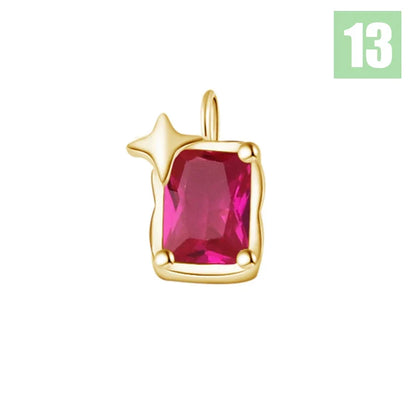 Dije Zirconia de Color en Ocho Tonos