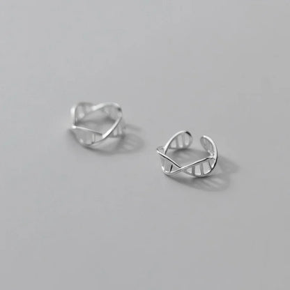 Aretes de Clip Ondas Caladas