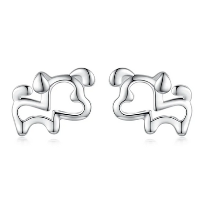 Aretes Mini Perrito Calado