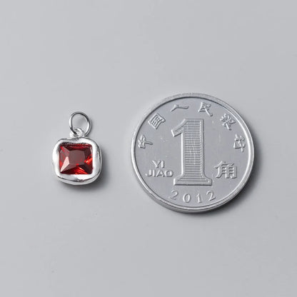 Dije Zirconia Cuadrada de Colores