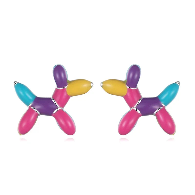 Aretes Perrito Esmaltado