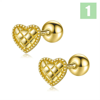 Aretes Corazón en Cuatro Estilos
