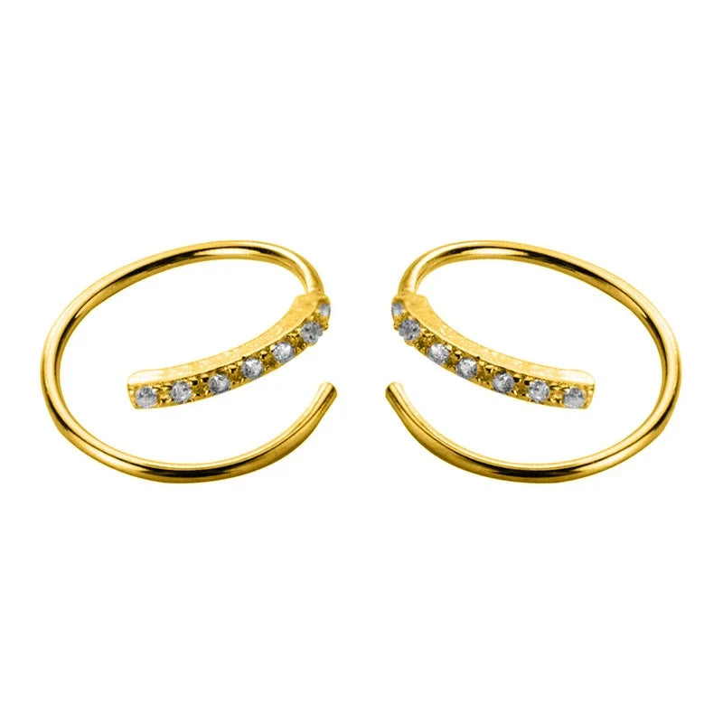 Arracadas Mini Dobles con Zirconias para Cartílago