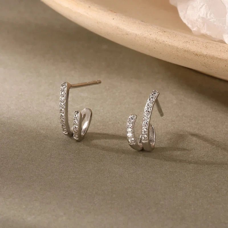 Aretes Círculo Clásico con Zirconias