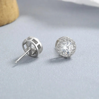 Aretes Botón Redondo en Tres Tamaños