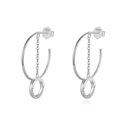 Aretes Medio Círculo con Flecos