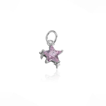 Dije Estrella de Zirconia Blanca, Azul o Rosa