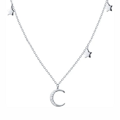 Collar Corto Luna y Estrella