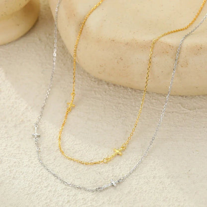 Collar en Capas con Cruz