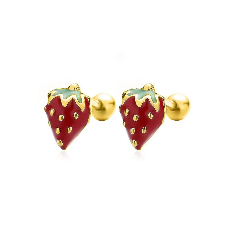Aretes Fresa Coqueta