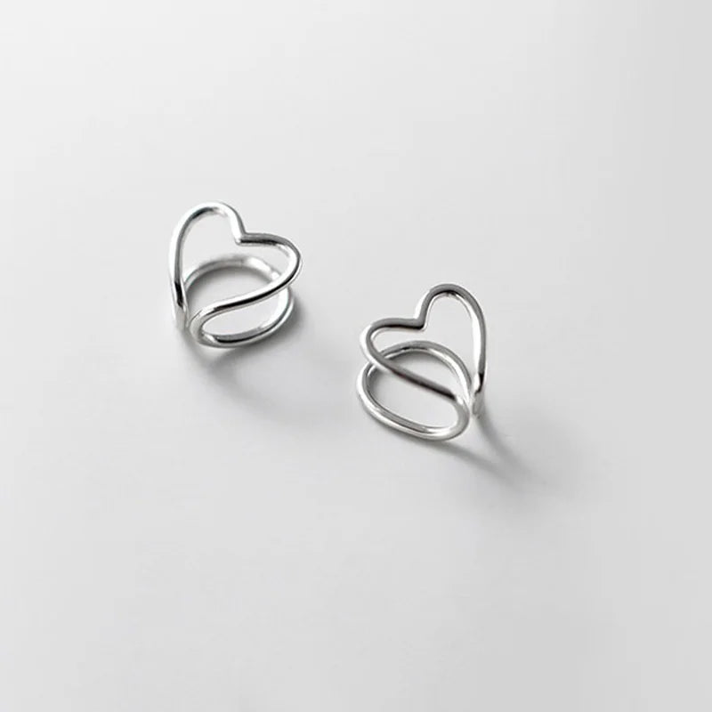 Aretes de Clip Corazón