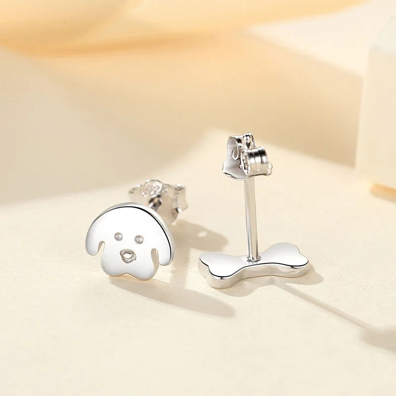Aretes Asimétricos Perrito y Hueso