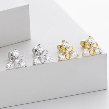 Aretes Triángulo con Zirconias